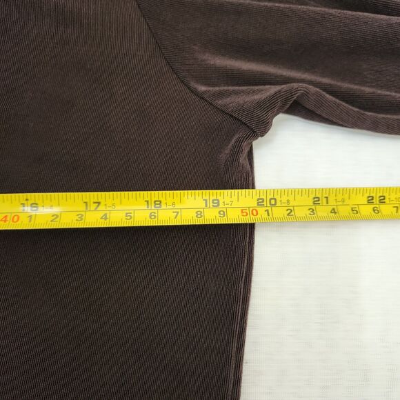 Chico's Travelers Cardigan Womens 3 Brown Open Slinky Knit Minimalist Whimsigoth - Picture 10 of 13